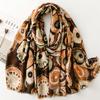 Winter Aztec Ethnic Circle Dot Fringe Viscose Shawl Scarf Lady High Quality Print Pashmina Stole Bufandas Muslim Hijab 180*90Cm