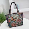 Embroidered Canvas Tote Bag - Chinese Style for University Women