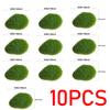 10Pcs Artificial Moss Rocks Ball - Simulation Moss Stone Fake Green Plant Home Garden Flower Pot Decoration YLZSSS01
