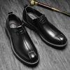 Fashion New Arrival Retro Bullock Design Men Classic Business Formal Shoes Pointed Toe Leather Shoes Men Oxford Dress Shoes 2024 New Wed