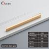 Contemporary and Contracted T Long Handle Clothes Cabinet Drawer Cabinet Golden Black Zinc Alloy Strip Door Handle Round Head