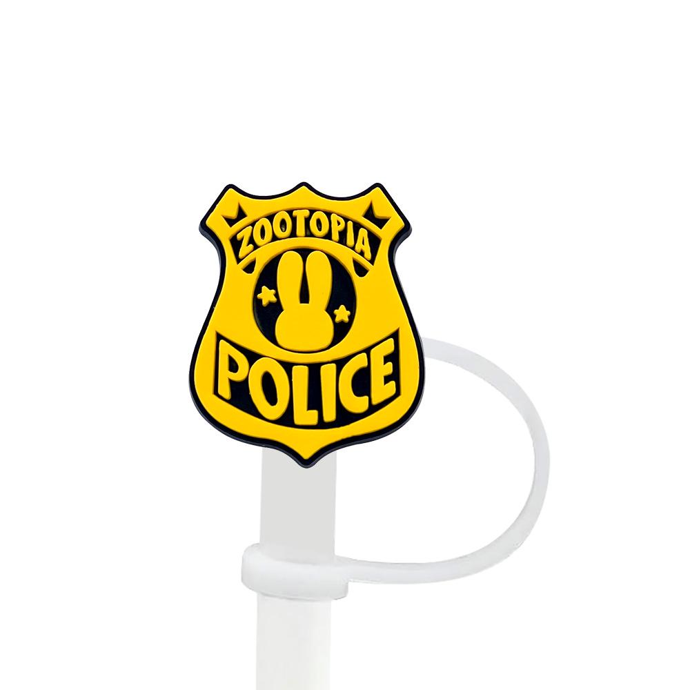 Zootopia Cartoon Soft Rubber Straw Cap 8-10mm Dust Cover Plug