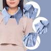 Fake Neck Blue Striped Accessories Detachable Dickey