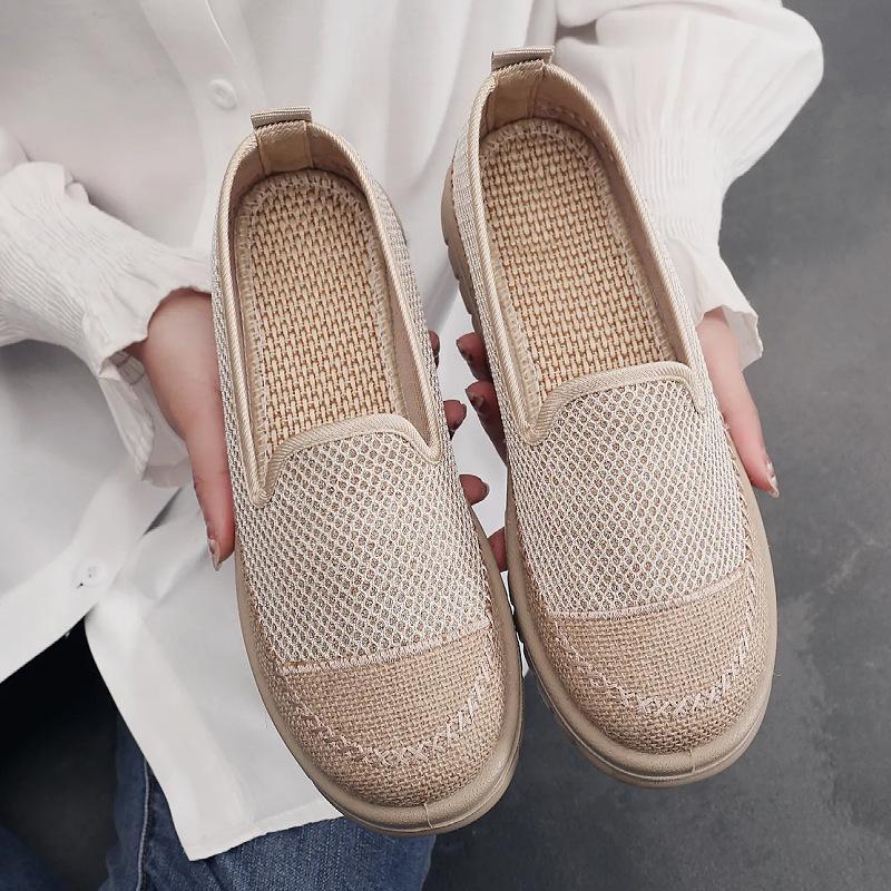 Processing Customized Women's Summer New One-pedal Lazy Shoes with Soft Soles, Comfortable and Casual Versatile Xiaoxiangfeng Fisherman Shoes