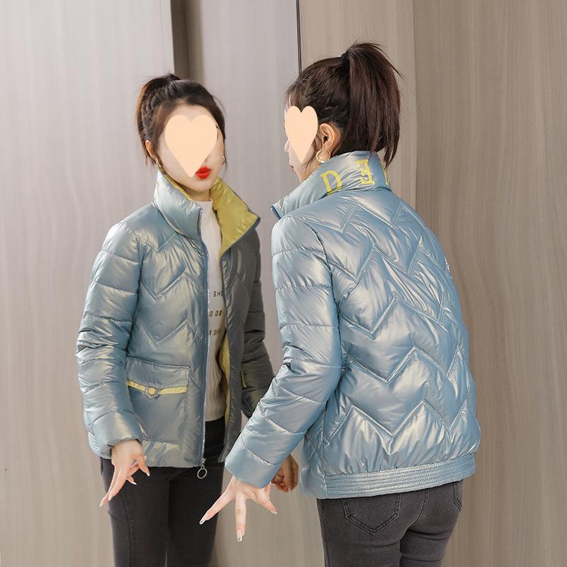 Cropped Black Thick Padding Female Coats Quilted Padded Women's Jackets Duck Down Short Blue Fashion Winter Promotion