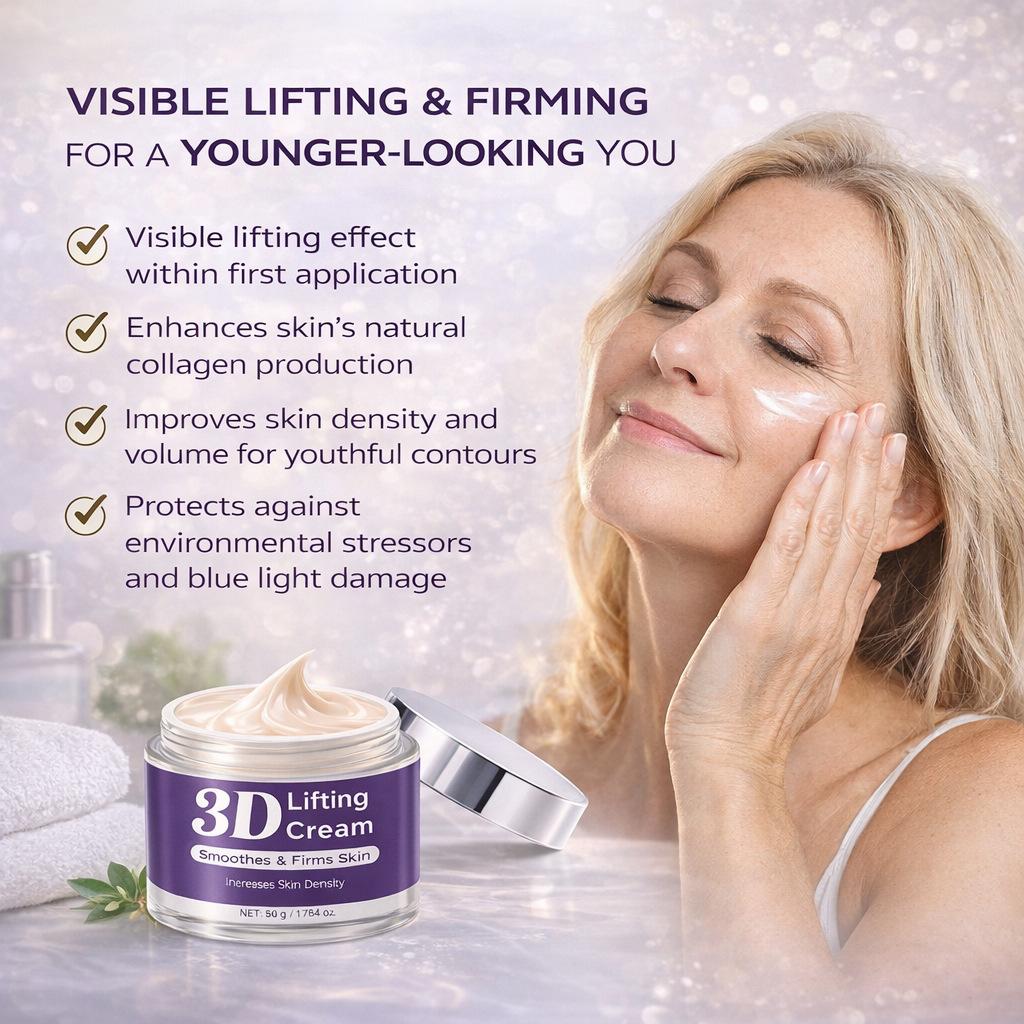 3D Lifting Firming Cream 50g Anti-Wrinkle Anti-Aging Moisturizer, Tightens Skin & Reduces Fine Lines