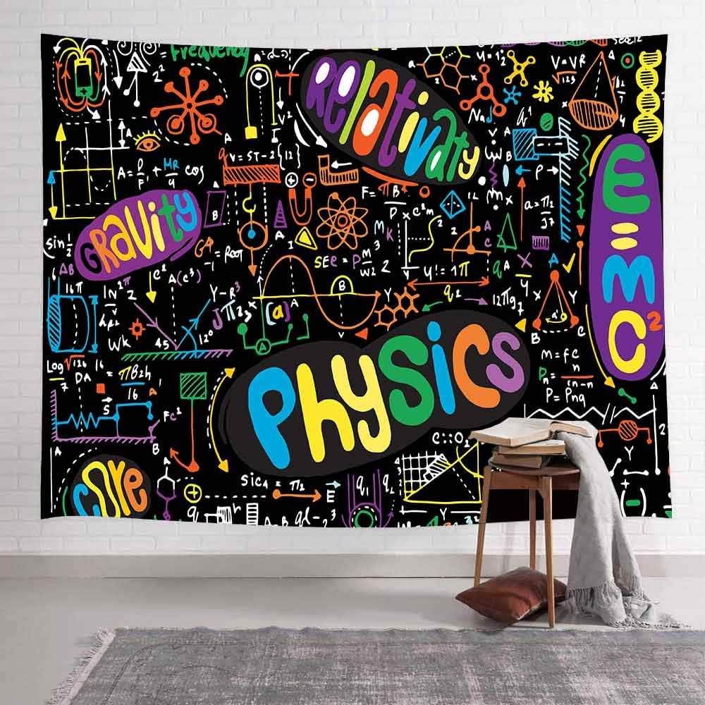 Jmg Household Supplies Unisex Mathematics Classroom Tapestry Physics Equation Tapestries Wall Hanging For Living Room Bedroom Dorm Home Decor Banner