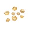 14K Light Gold & 18K Real Gold Daisy Bead Cap Jewelry DIY Accessories