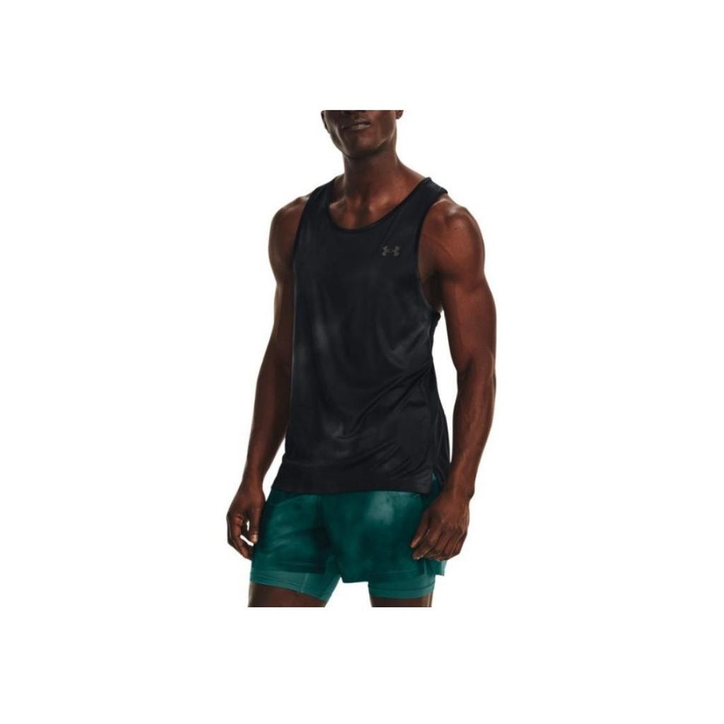 Under Armour Iso-Chill Solid Color Sleeveless Running Sports T-Shirt Men Tops Black 1377875-001