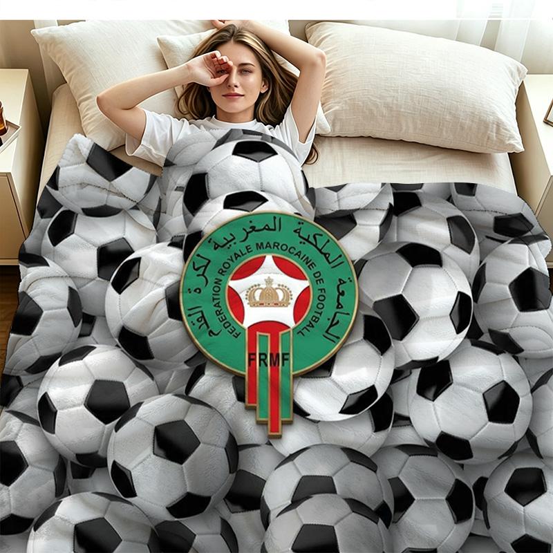 Morocco National Football Team Logo Wall Tapestry Aesthetic Wall Hanging Printed Fabric Blanket Decorative Tapestries for Bedroom Living Room Home Dec