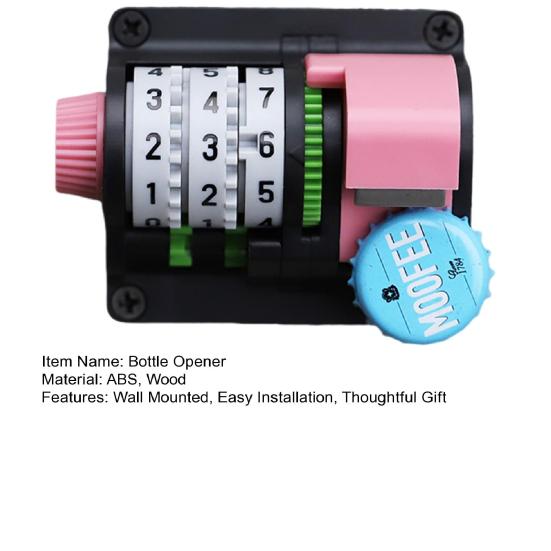 Magnetic Counting Bottle Opener Wall Mounted Beer Counter Bottle Opener Versatile Beverage Opener Drink Recording Tool