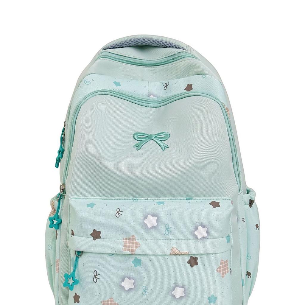 Schoolbag Candy Color Milk Yellow Star Bow Embroidery Gentle Wind Backpack Primary School Students Holiday Outing Small Backpack