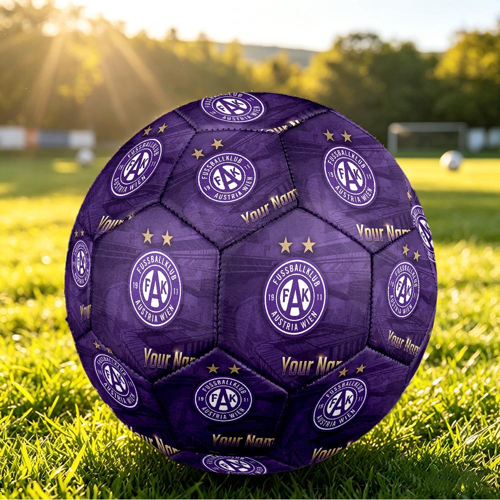 Personalized Size 5 Football Austria Wien FC Pattern Outdoor Game Sports Ball Gift