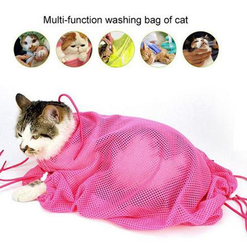 mesh cat grooming bathing bolsa