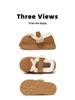 Women's Furry Non-Slip Cotton Slippers - Thick-Soled, Closed-Heel for Autumn & Winter
