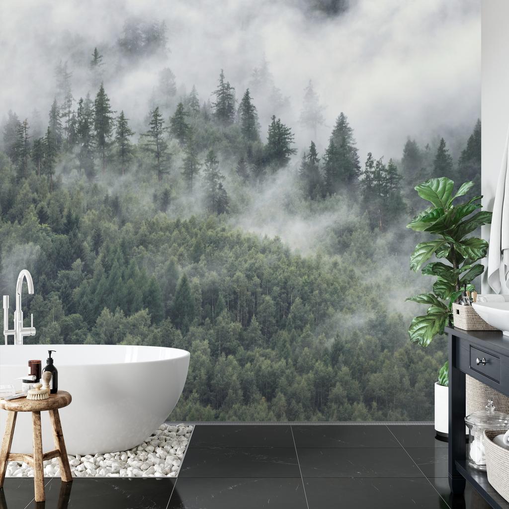 Photomural Forest In The Morning Mist Structural Vinyl 405x270