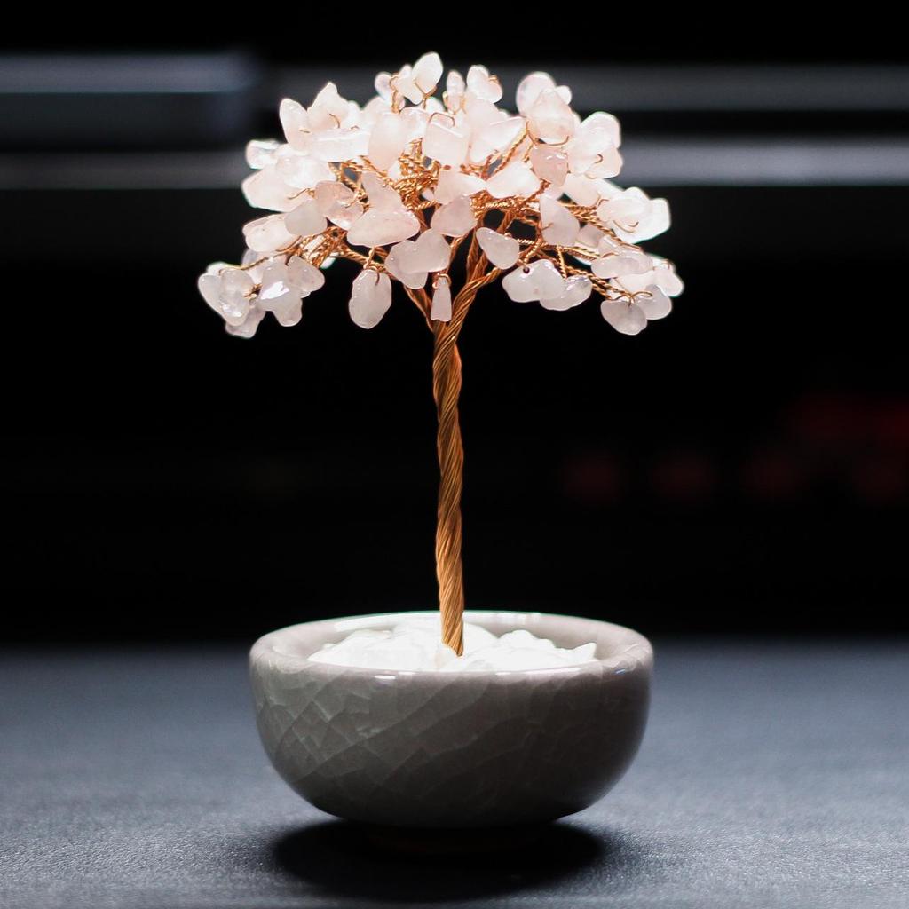 Bestselling Yellow Crystal Tree Teacup Coaster Ornament for Home or Office Decor