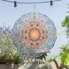 Bohemian Wind Spinner 10 Inch Metal Hanging Decor for Garden Balcony Outdoor 360 Degree Swivel Hook All Season Gift Idea