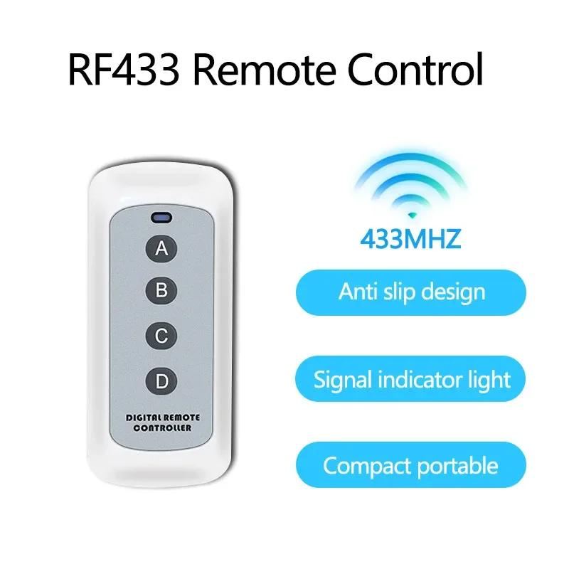 RF 433MHZ Wireless Light Switch 16A Relay Breaker 4 Key Remote Control Switch For Smart Home LED Lamp Wall Garage Doors Switch