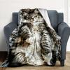 Sleepy Cat Flannel Blanket Throw Blanket Soft Warm Sofa Bed Camping Home Decor Unique Christmas Gift C9261937