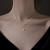 925 Silver Bead Necklace Pendant AAA Zircon For Women Clavicle Chain Necklaces Wedding Party Fashion Jewelry Gift