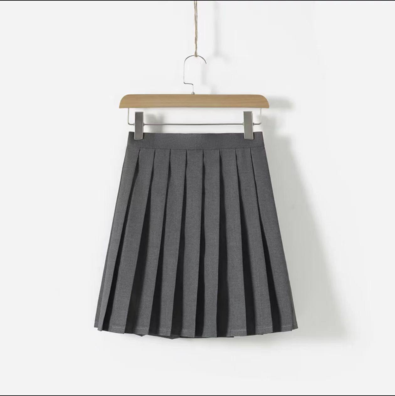 

Japanese Embroidery Gray JK School Uniform: Sailor Suit with Short/Long Sleeves & Pleated Skirt for Spring/Autumn. M