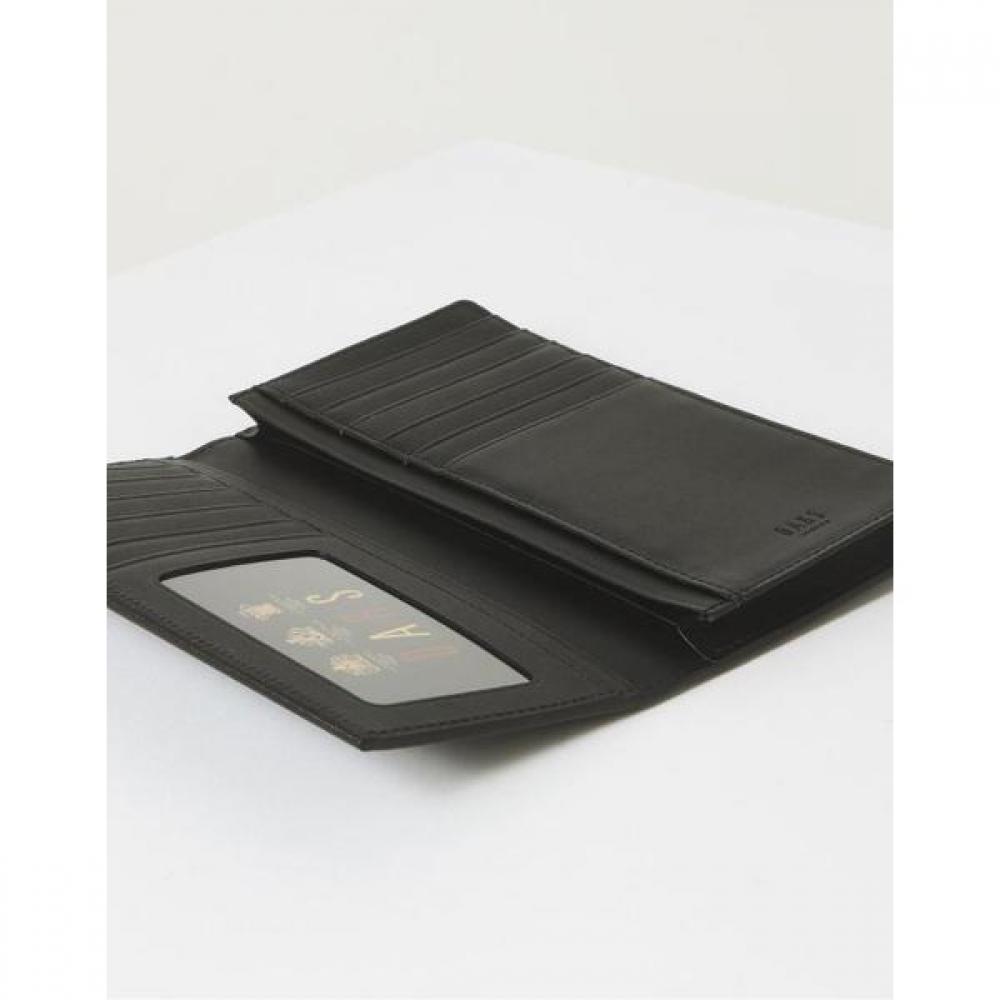 Daks Black Leather Dd Logo Modern Classic Long Wallet Dbwa3e831bk