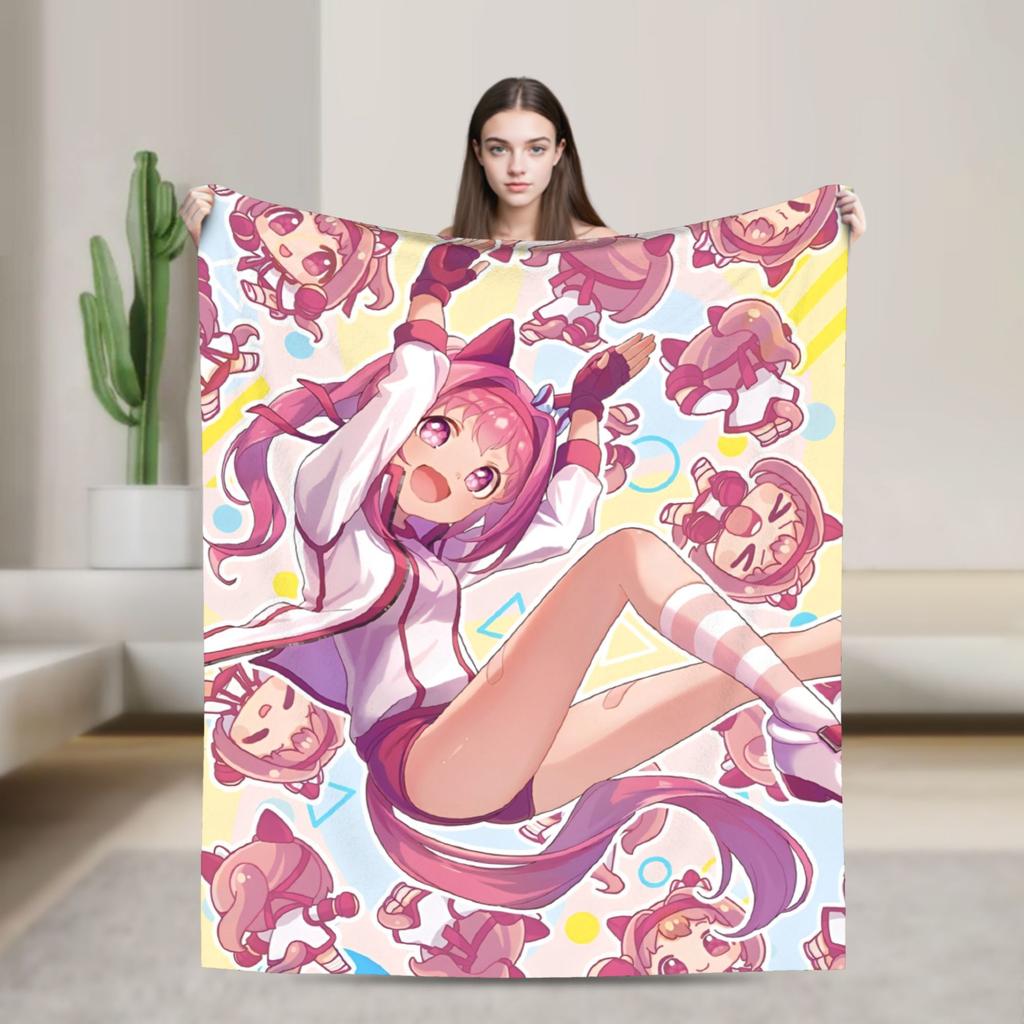 Umamusume Pretty Derby Blankets Anime Game Fuzzy Awesome Warm Throw Blankets for Chair Covering Sofa Spring/Autumn Travel