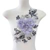 Embroidered Applique Lace Floral Patch Purple Large Flower Patch Clothing Decoration Sew On Patch DIY Accessory Clothing Decor