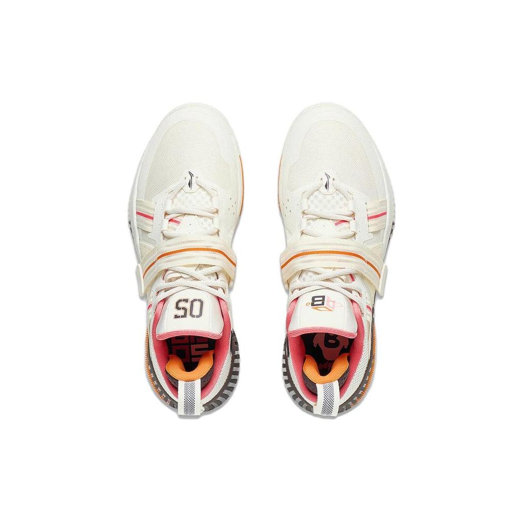 New LiNing Rage Anti Slip Wear Resistant Low Top Sprint Long Distance Running Training Running Shoes Men's Ecru ABFT027-5