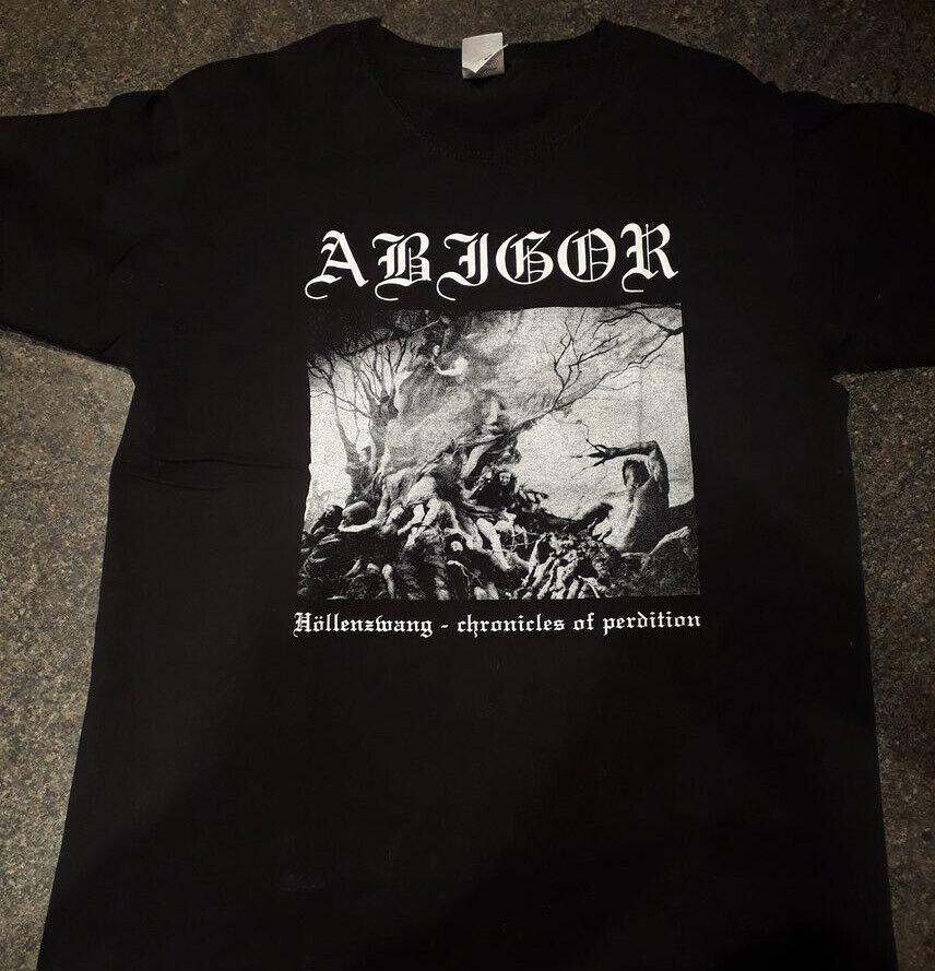 Abigor - Höllenzwang Футболка с коротким рукавом Подарок для фаната Черная Все размеры Унисекс XXXL