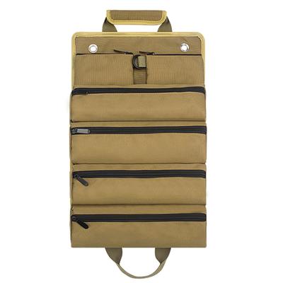 Roll Up Tool Bag 6 Independent Pockets Thickened Oxford Cloth Tool Organizer Storage Pouch for