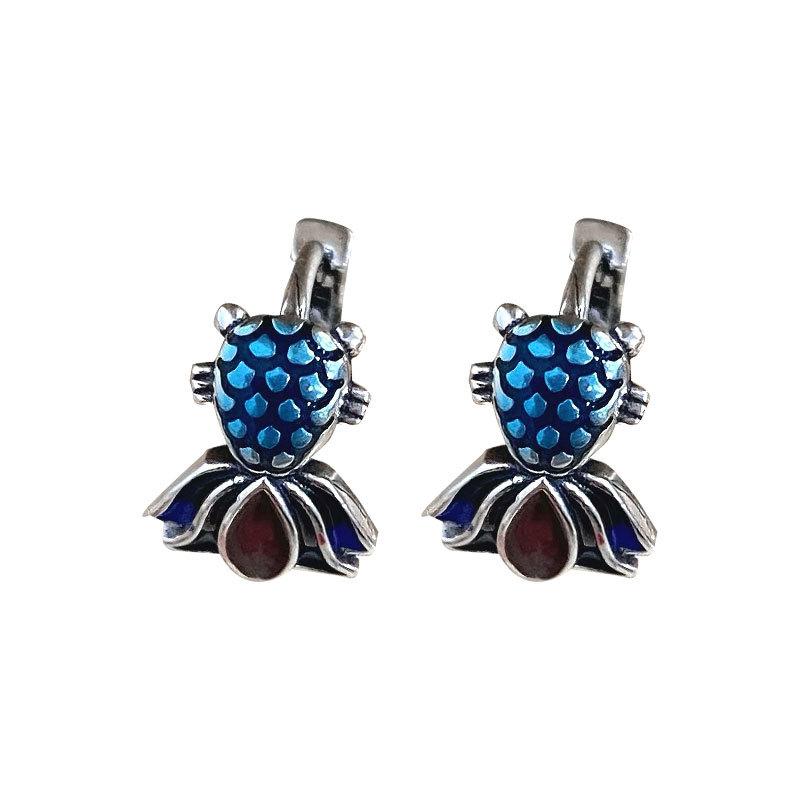 

Наушники-вкладыши Goldfish National Trend Retro Accessories Китайский стиль Маленькие серьги-рыбки Niche Design Sense