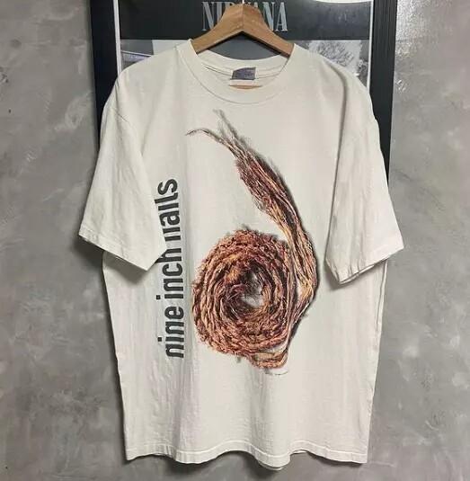 Nine Inch Nails Band Tour Graphic White Unisex Tshirt Reprint For Men Women Unisex T-Shirt S