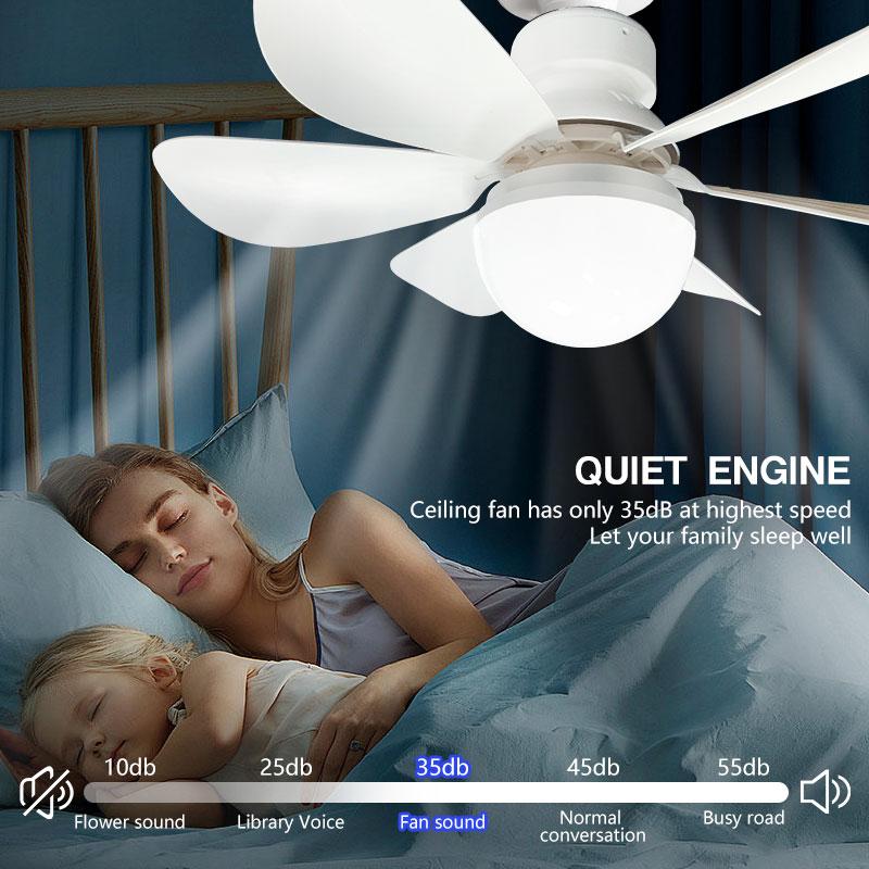 30/40W Silent Motor Ceiling Fan Light With Remote Control Suitable For Study Room Kitchen Dining Room Tricolor Light Ceiling Fan