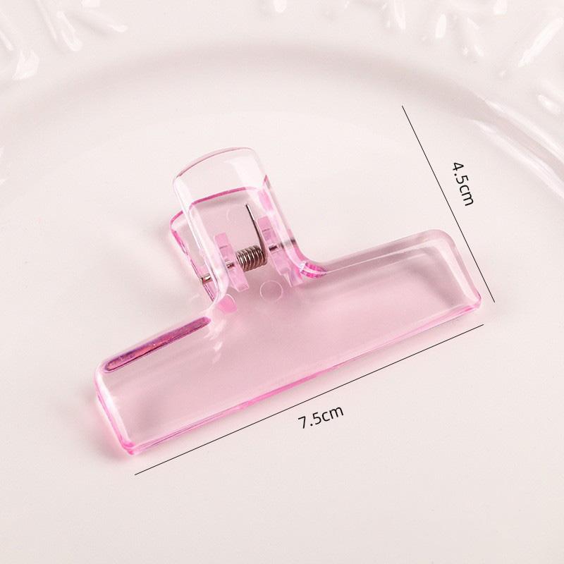 1Pcs Transparent Clip Acrylic Hand Account Large Clip Long Tail Folder for Student Office Test Paper Folder Holder
