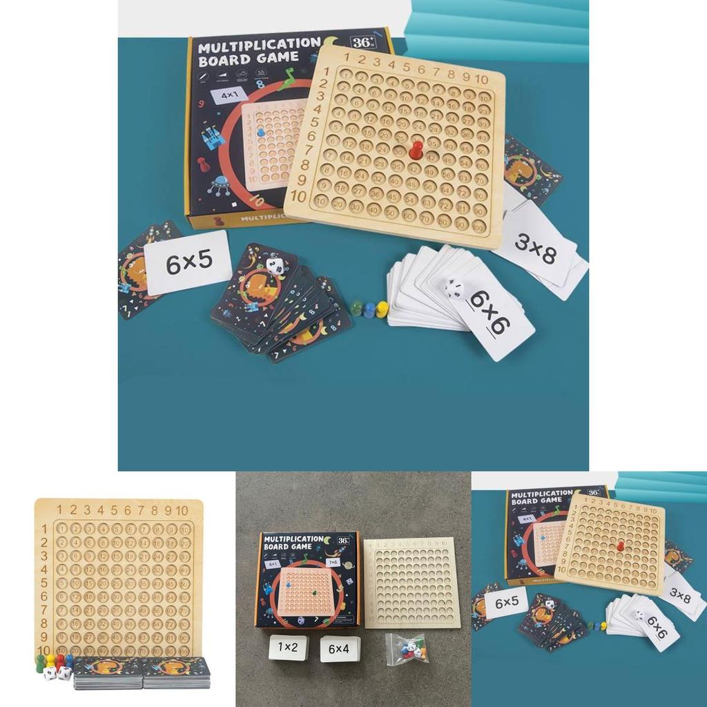 Wooden Multiplication Table Educational Toy For Kids Learning Math Skills And Mental Arithmetic