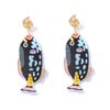 DIGADAGU Alloy Resin Marine Animal Dangle Earrings New Minimalist Statement Earrings Women Jewelry Accessories