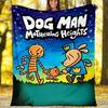 Dog Man Theme Printed Blanket - Perfect for Couch, Bed, Travel & Outdoor Use | Machine Washable, Cozy & Durable.
