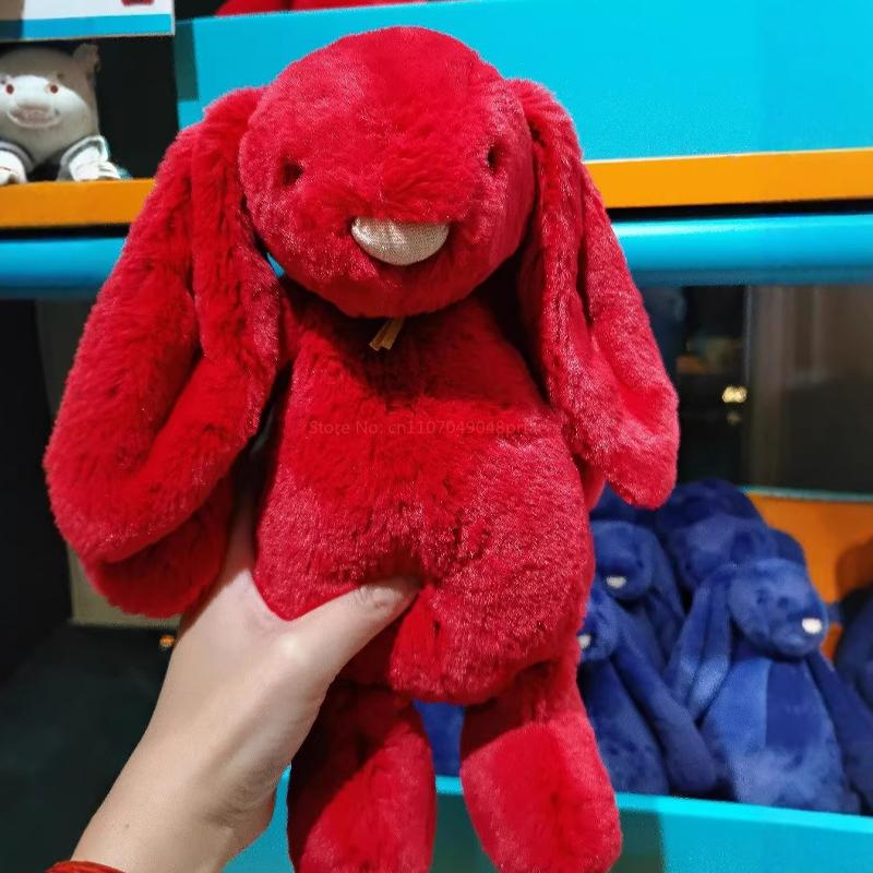 New Snow Rabbit Gemstone Plush Doll Gooseberry Green Blue Red Bonnie Rabbit Collectible Stuffed Animal