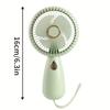 Portable Personal Mini Fan with Rechargeable Battery,3 Speeds LED Night Light Lightweight ABS Design for Home,Travel,Camping Mint Green,Beige