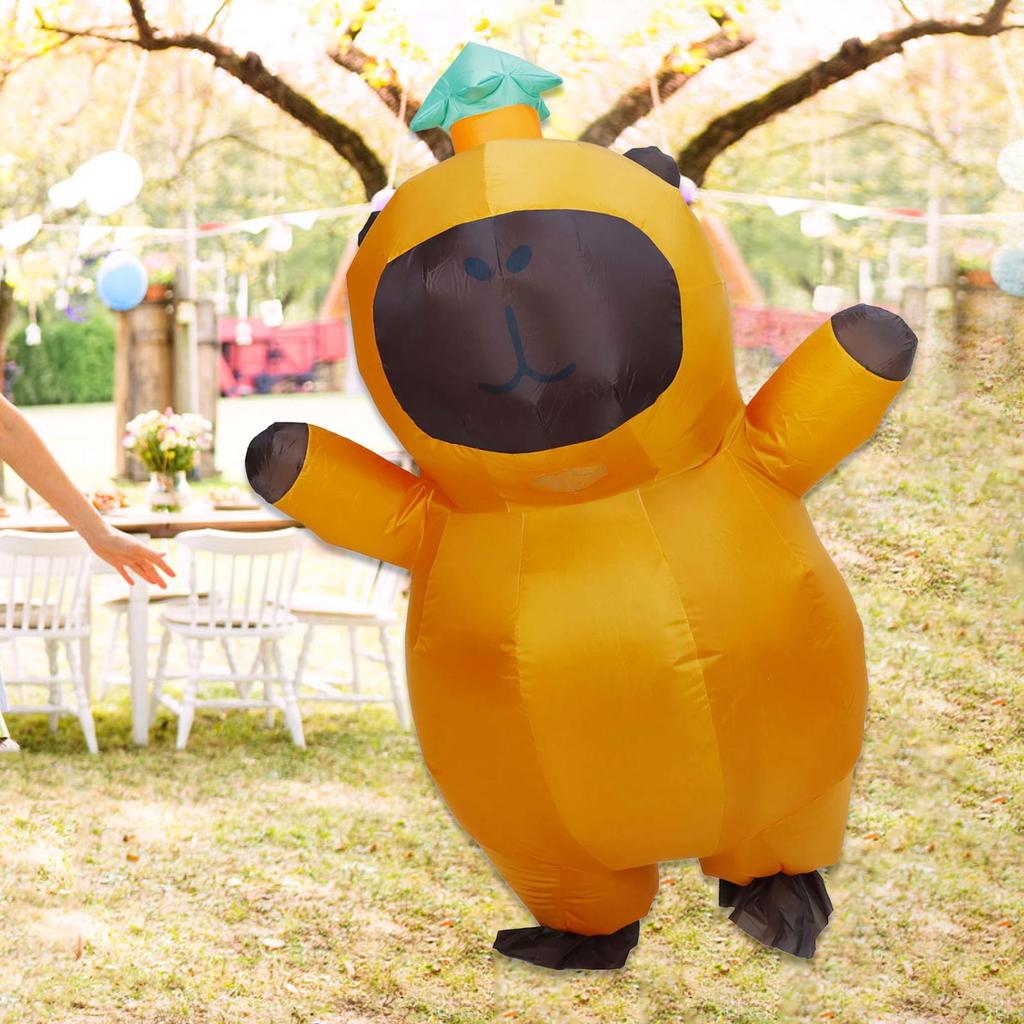 Inflatable Capybara Costume, Creative Cosplay Outfit for Carnival, Role Play Party