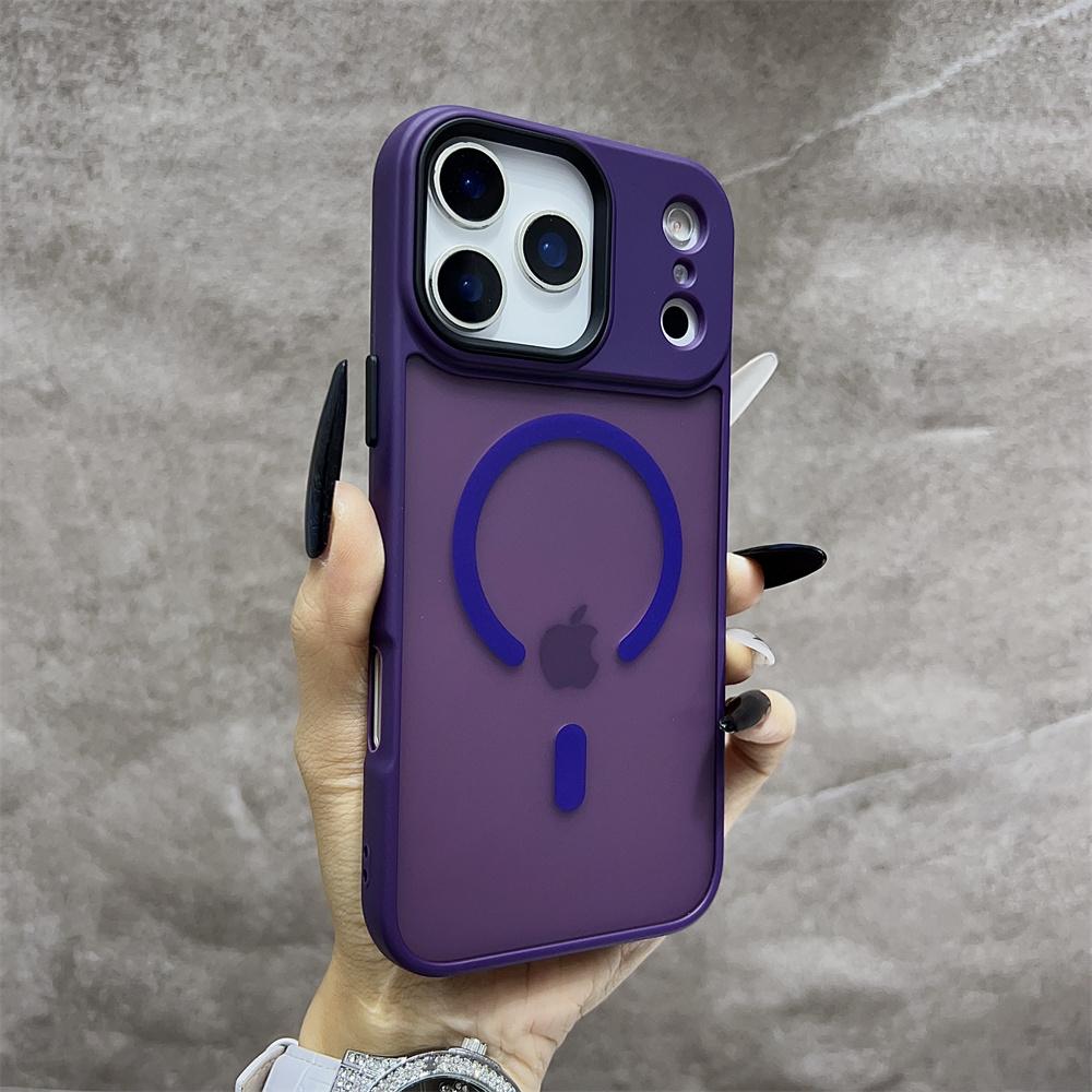 Matt Genomskinligt Frostat Stötsäkert Magnetiskt Telefonfodral För iPhone 17 Air 16 15 14 13 12 17 Pro Max Magsafe Måste-Ha Fodral