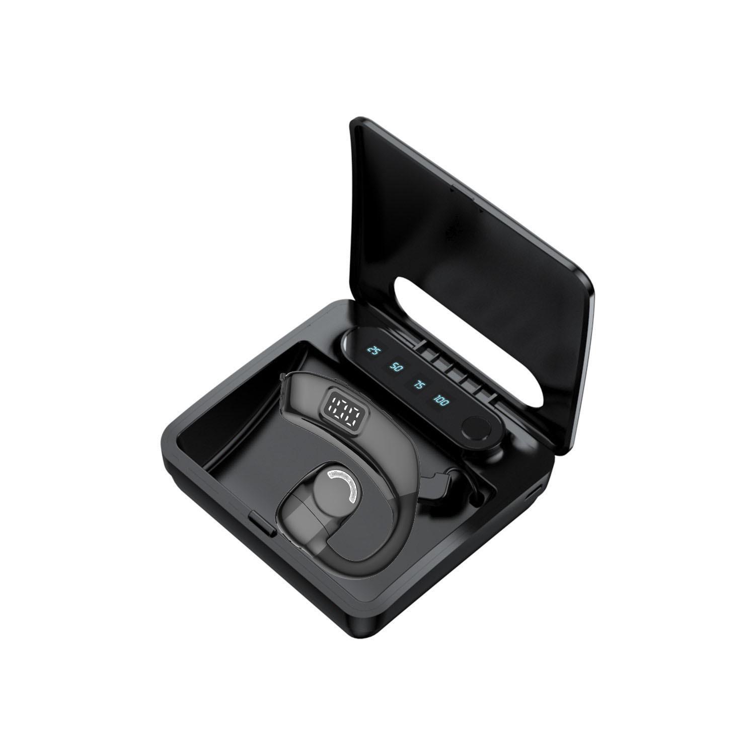 

Сверхдлительный режим ожидания ENC шумоподавление Bluetooth 5.4 бизнес-гарнитура Black with compartment [2200 mAh]. OPP bag чёрный