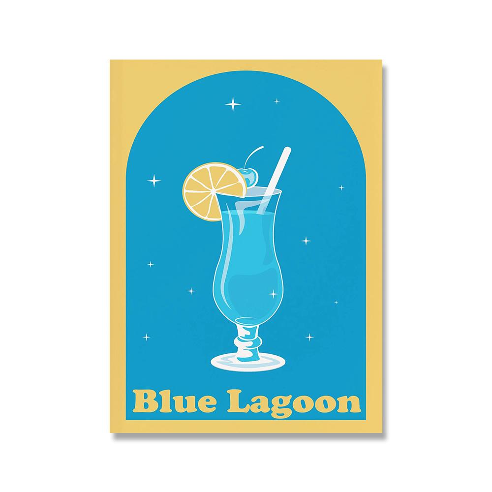 Retro Cocktail Drink Poster Whisky Gin Tonic Canvas Painting Boho Wall Art Picture For Kitchen Bar Living Room Home Decoration