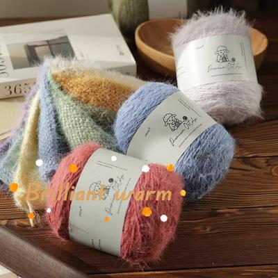 100g/roll Cashmere Mohair Blended Yarn DIY Hand Woven Sweater Crocheted Doll Scarf Thread Knitted Shirt Hat Yarn Soft Warm Wool