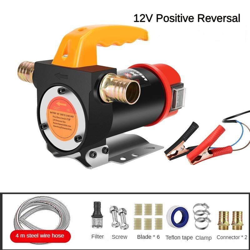 Bomba de Óleo Elétrica de Alta Velocidade 12V/24V Pequena Portátil Bomba Diesel 780W Alta Potência Autoescorvante Bomba de Abastecimento