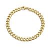 Trendiges 18 Karat Gold Cuban Link Armband: Mattierter Titanstahl, Drei Farben, Vielseitiger Hip-Hop-Stil für Männer