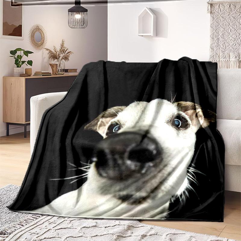 

1PC Dog cute printed blanket, all season lightweight home office outdoor nap multifunctional blanket A11 80cm x 120cm