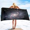 Schönes Weltraum-Galaxie-Nebel-Sterne Strandtuch Mikrofaser Pooltuch Saugfähig Schnelltrocknend Strandtuch Sandfreie Decke für Kinder